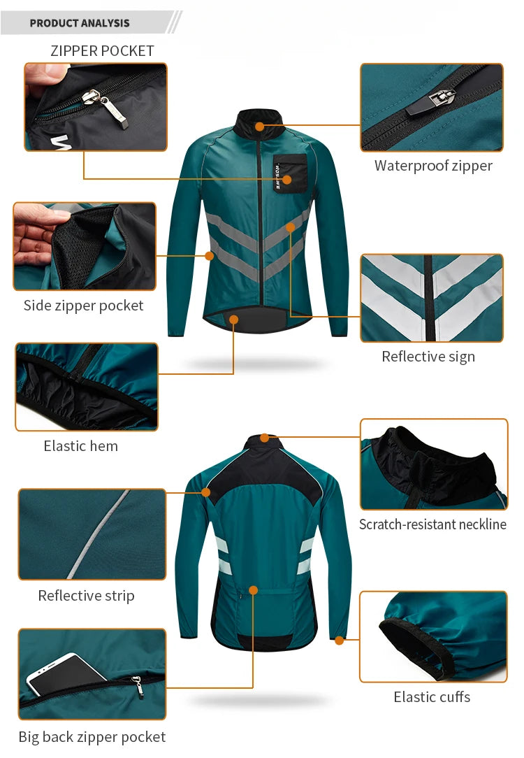 Reflective Windproof Jacket - GlowStreet