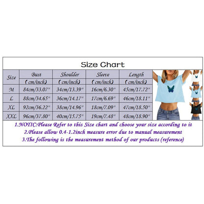 Crop Top Reflective Butterfly - GlowStreet