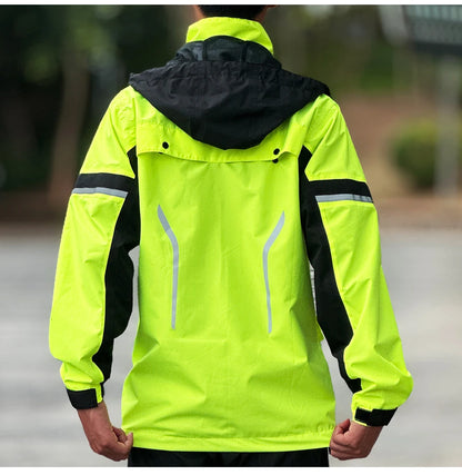 Reflective Raincoat Hooded Jackets - GlowStreet