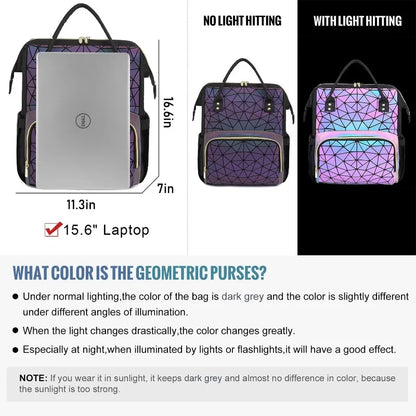 Geometric Luminous Laptop Backpack - GlowStreet