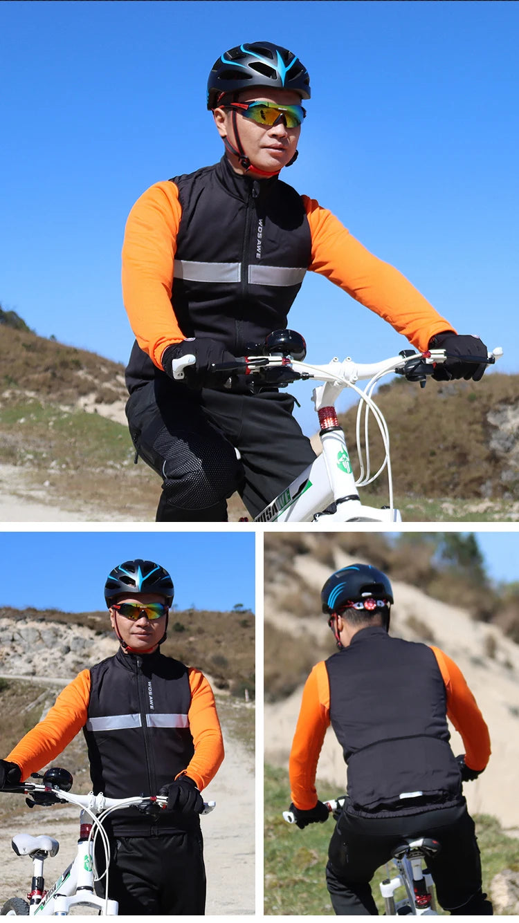 Men's Fleece Reflective Sleeveless Jacket - GlowStreet